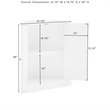 Pemberly Row MDF Wood Stackable Corner Pantry in White Finish