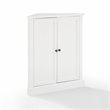 Pemberly Row MDF Wood Stackable Corner Pantry in White Finish