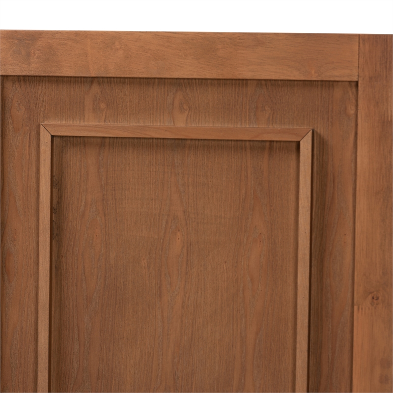 Pemberly Row Queen Size Headboard with Adjustable Height in Walnut Finish
