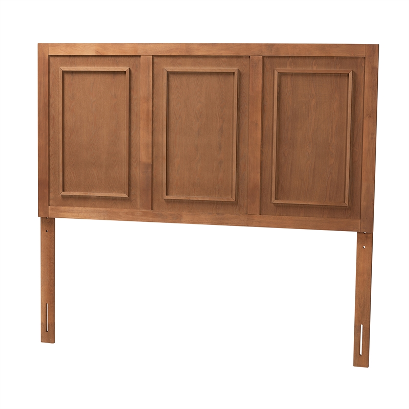 Pemberly Row Queen Size Headboard with Adjustable Height in Walnut Finish