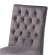 Pemberly Row 2-Piece Dining Chair Set with Gray Velvet Upholstery