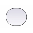 Pemberly Row Oval MDF Wood Mirror with Black Finish 30x36
