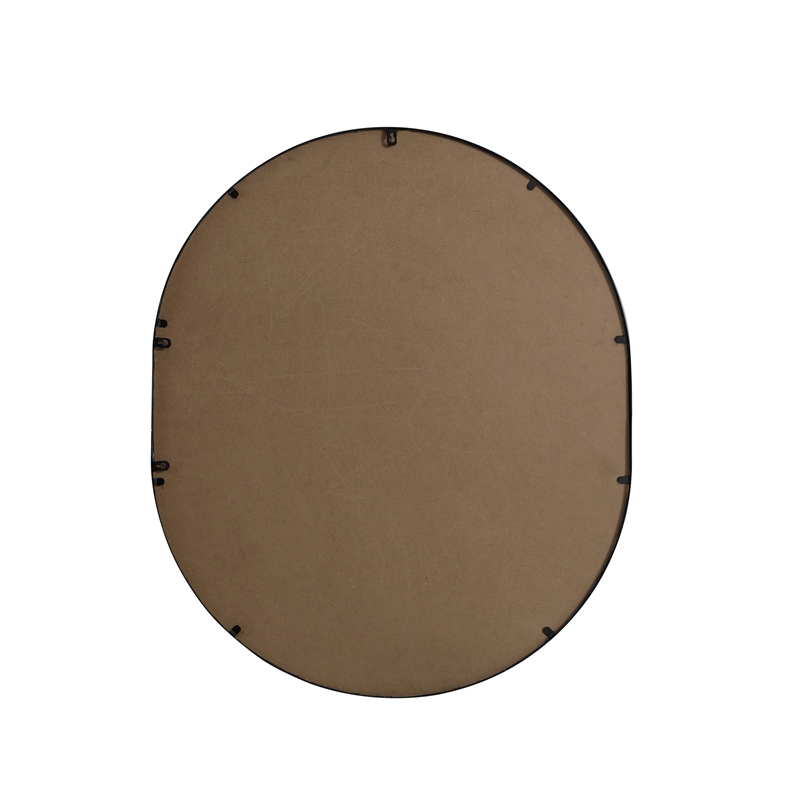 Pemberly Row Oval MDF Wood Mirror with Black Finish 30x36