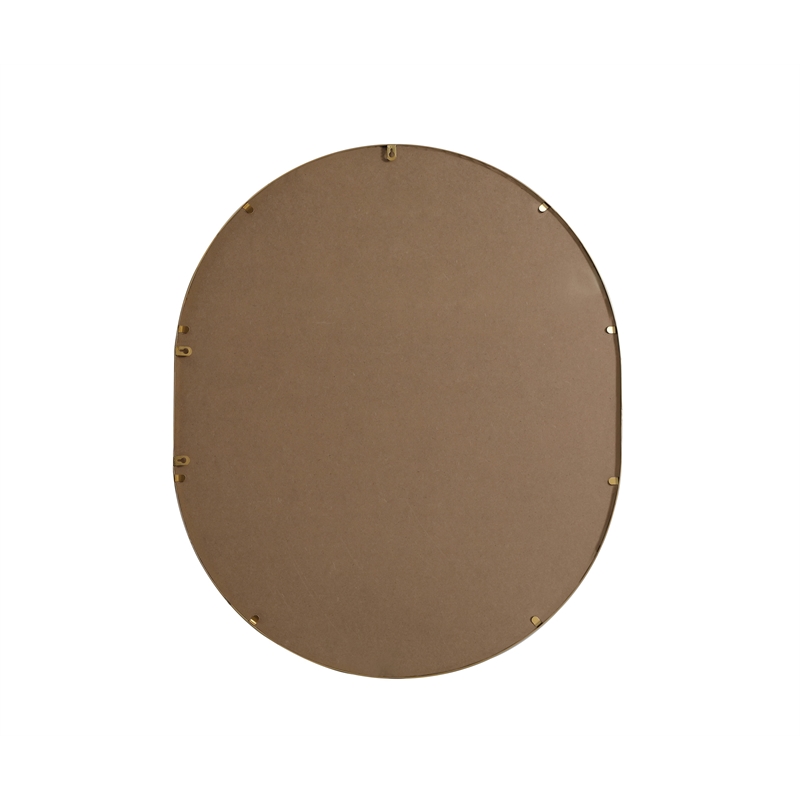 Pemberly Row Oval MDF Wood Mirror with Brass Finish 30x36