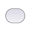 Pemberly Row Oval MDF Wood Mirror with Black Finish 30x40