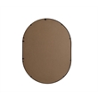 Pemberly Row Oval MDF Wood Mirror with Black Finish 30x40
