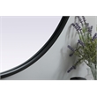 Pemberly Row Oval MDF Wood Mirror with Black Finish 30x40