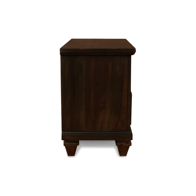 Pemberly Row 4-Piece Queen Bedroom Set in Walnut Finish with Nightstand