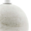 Pemberly Row Side Table Round Iron Metal and Marble White Finish
