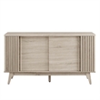 Pemberly Row Modern Sideboard with Sliding Doors in Oak