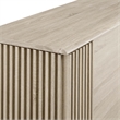 Pemberly Row Modern Sideboard with Sliding Doors in Oak