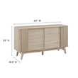 Pemberly Row Modern Sideboard with Sliding Doors in Oak