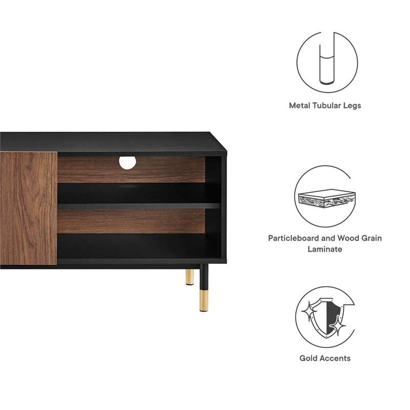 Pemberly Row Metal & Wood TV Stand for TVs Up to 65