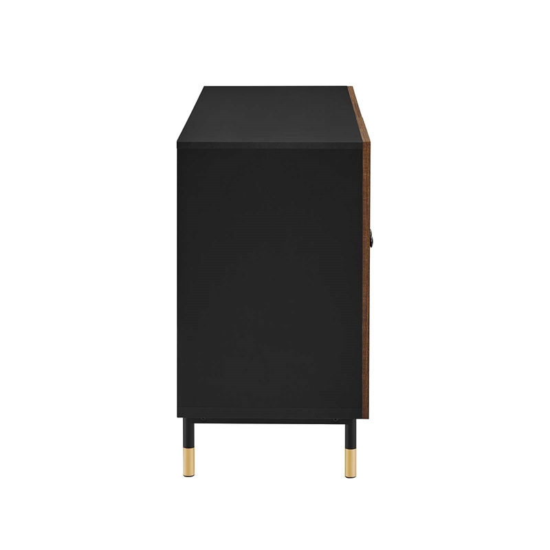 Pemberly Row Modern Wood Storage Cabinet Sideboard in Black Walnut