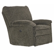 Pemberly Row Power Recliner in Soft Charcoal Grey Polyester Upholstery