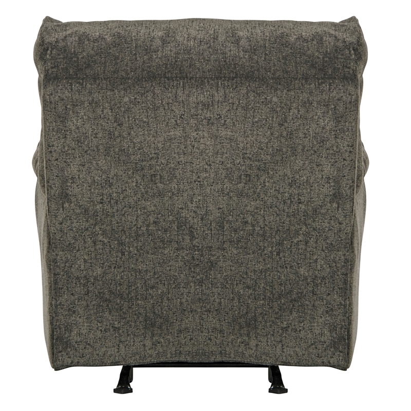 Pemberly Row Power Recliner in Soft Charcoal Grey Polyester Upholstery