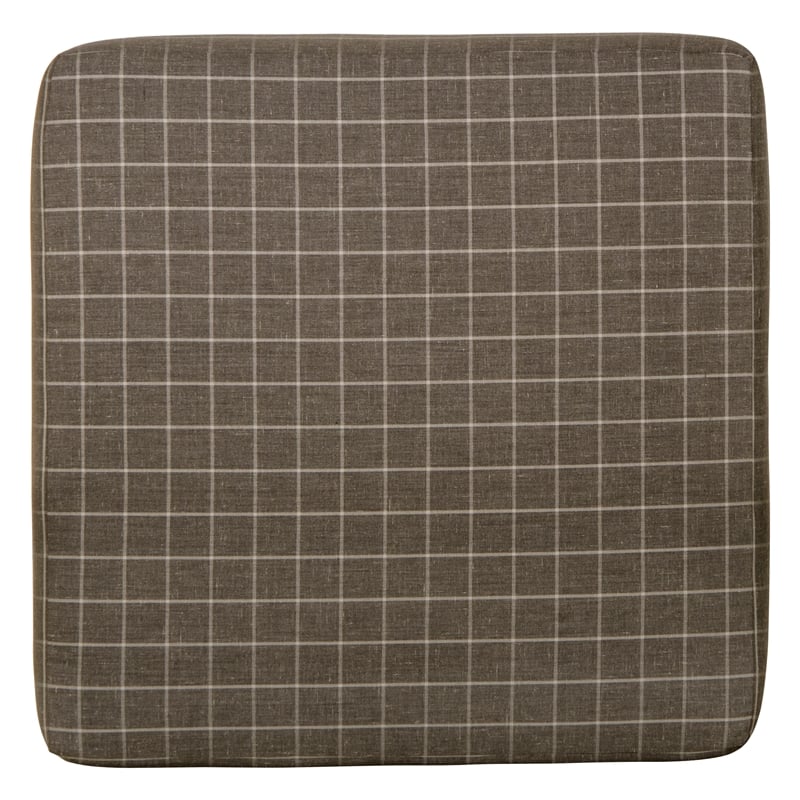 Pemberly Row 41-Inch Square Cocktail Ottoman in Gray Fabric with Pattern