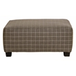 Pemberly Row 41-Inch Square Cocktail Ottoman in Gray Fabric with Pattern