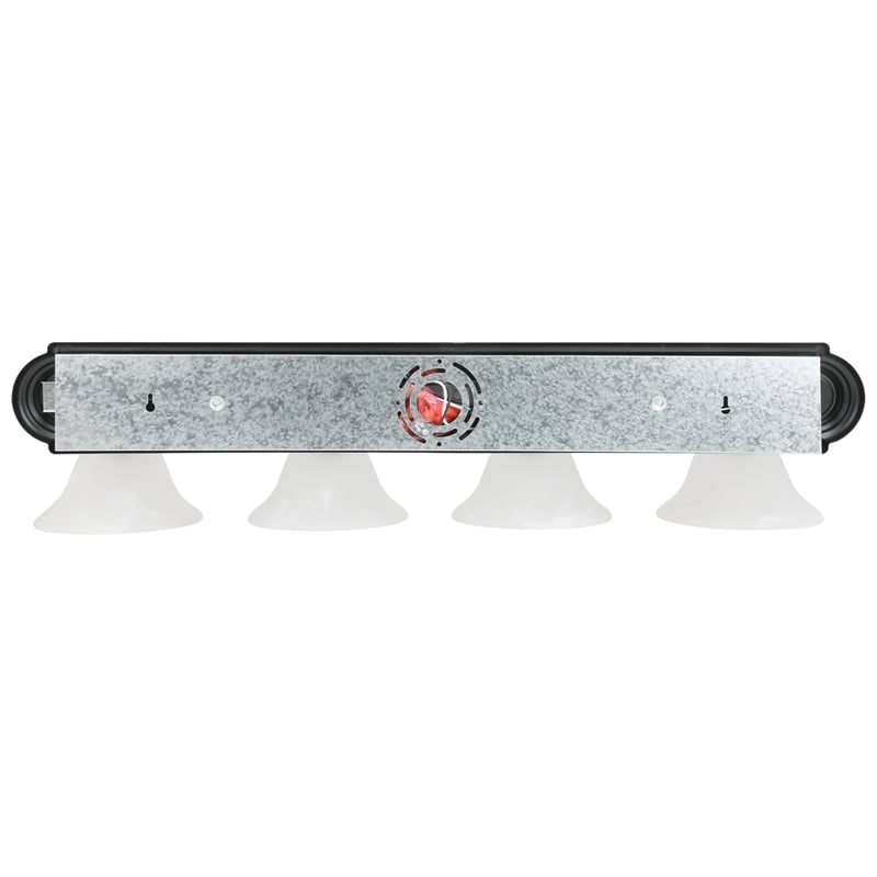 Pemberly Row 4-Light Steel Vanity Light in Matte Black Finish