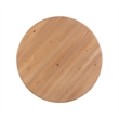 Pemberly Row Round Pine Pedestal Dining Table in Rustic Honey Finish