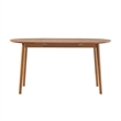 Pemberly Row Solid Wood Oval Extension Dining Table in Caramel