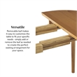 Pemberly Row Solid Wood Oval Extension Dining Table in Caramel