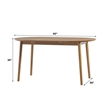 Pemberly Row Solid Wood Oval Extension Dining Table in Caramel