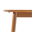 Pemberly Row Solid Wood Oval Extension Dining Table in Caramel