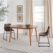 Pemberly Row Solid Wood Oval Extension Dining Table in Caramel