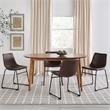 Pemberly Row Solid Wood Oval Extension Dining Table in Caramel