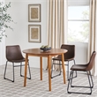 Pemberly Row Solid Wood Oval Extension Dining Table in Caramel