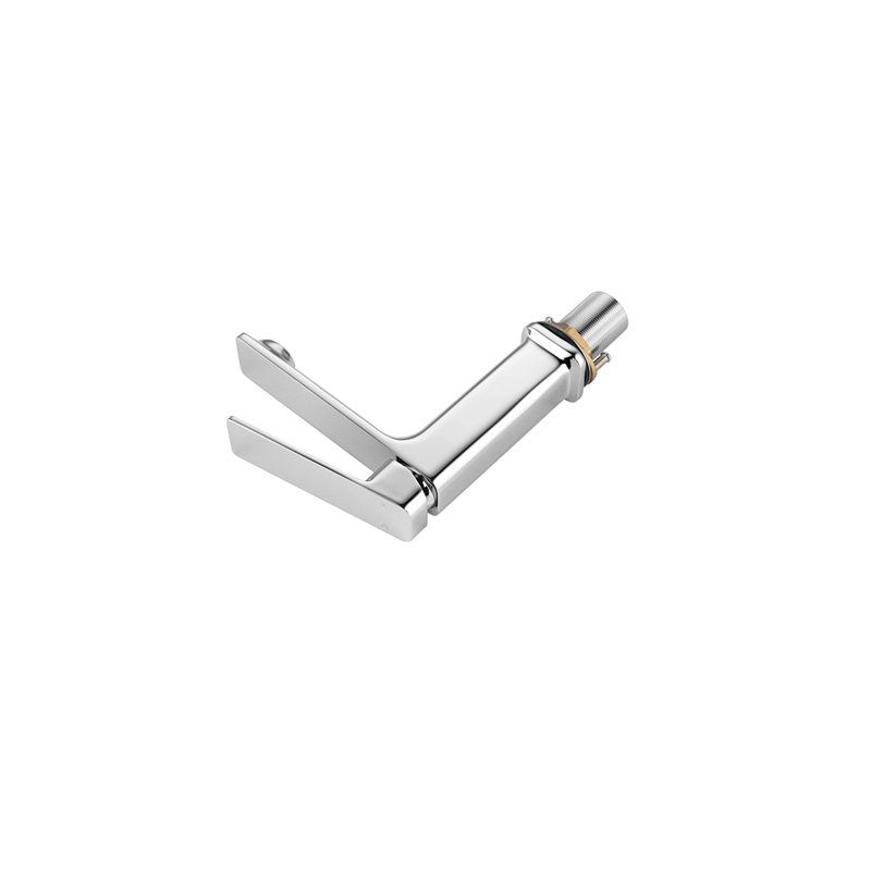 Pemberly Row Brass Single Hole Bathroom Faucet in Chrome with 20-in Supply Lines