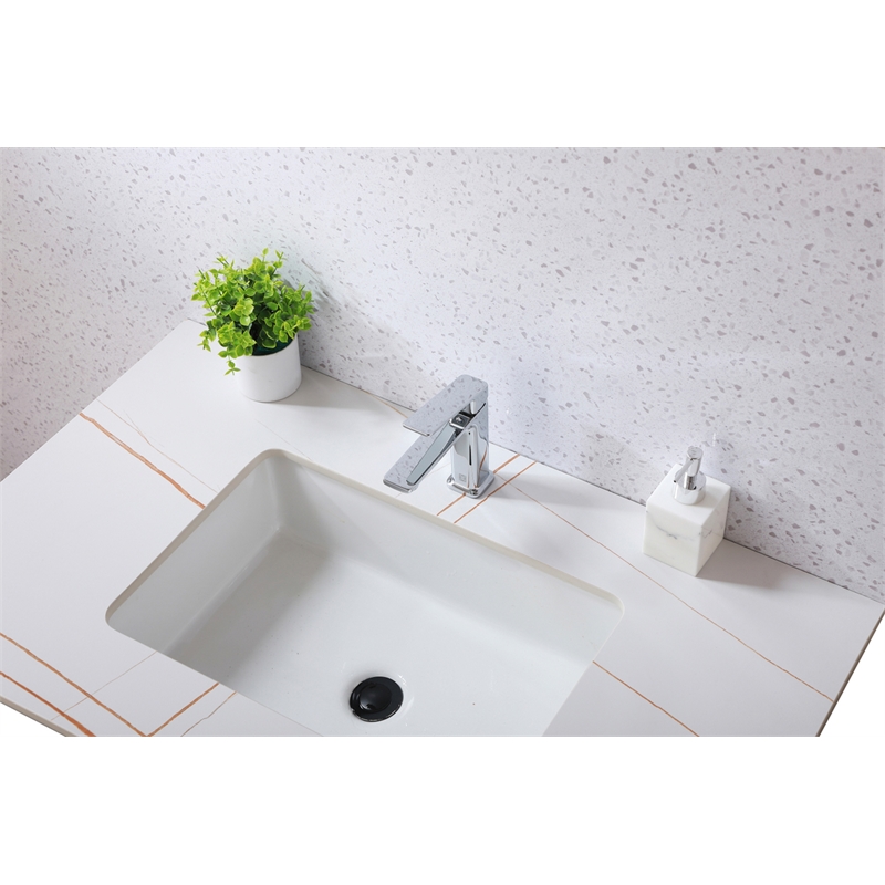 Pemberly Row Brass Single Hole Bathroom Faucet in Chrome with 20-in Supply Lines