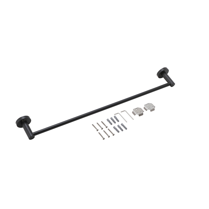 Pemberly Row 3-Piece Stainless Steel Bathroom Hardware Set in Matte Black