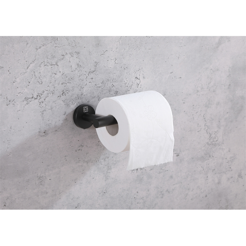 Pemberly Row 3-Piece Stainless Steel Bathroom Hardware Set in Matte Black