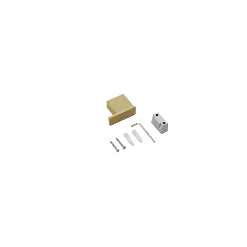 Pemberly Row 4-Pc Stainless Steel Bathroom Hardware Set in Brushed Gold