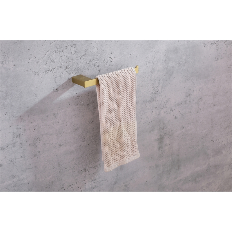 Pemberly Row 4-Pc Stainless Steel Bathroom Hardware Set in Brushed Gold