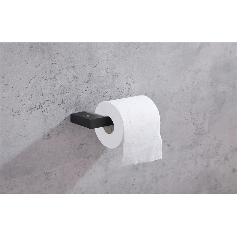 Pemberly Row 2-Piece Stainless Steel Bathroom Hardware Set in Black