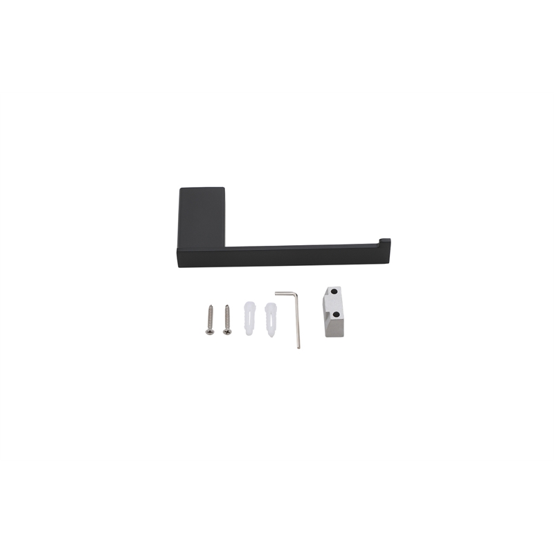Pemberly Row 2-Piece Stainless Steel Bathroom Hardware Set in Black