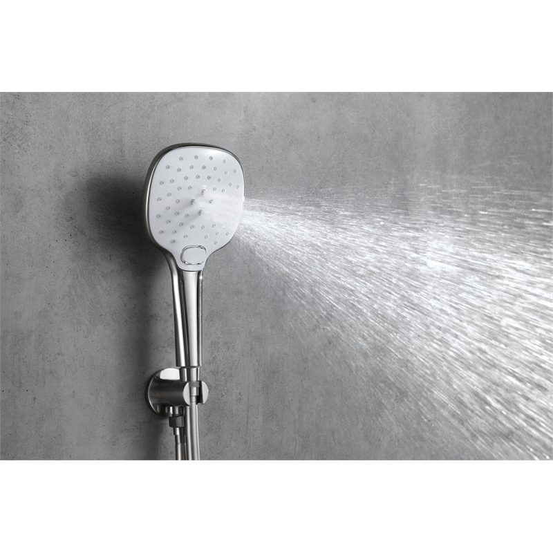 Pemberly Row Brass Shower and Tub Faucet in Brushed Nickel Finish