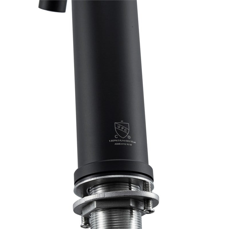 Pemberly Row Stainless Steel Bathroom Faucet in Matte Black