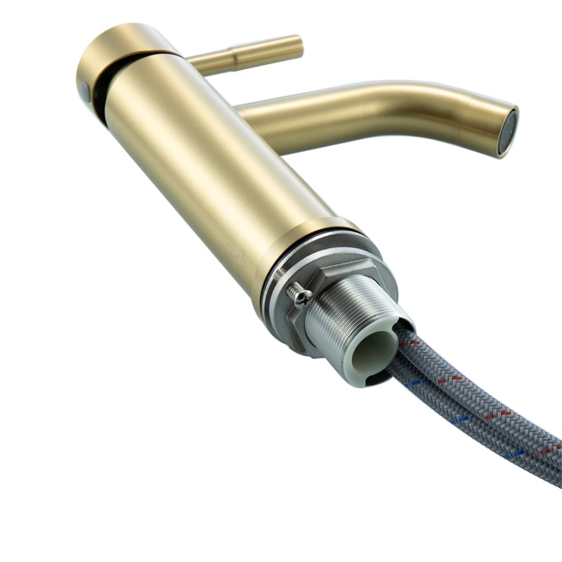 Pemberly Row Stainless Steel Bathroom Faucet in Brushed Gold