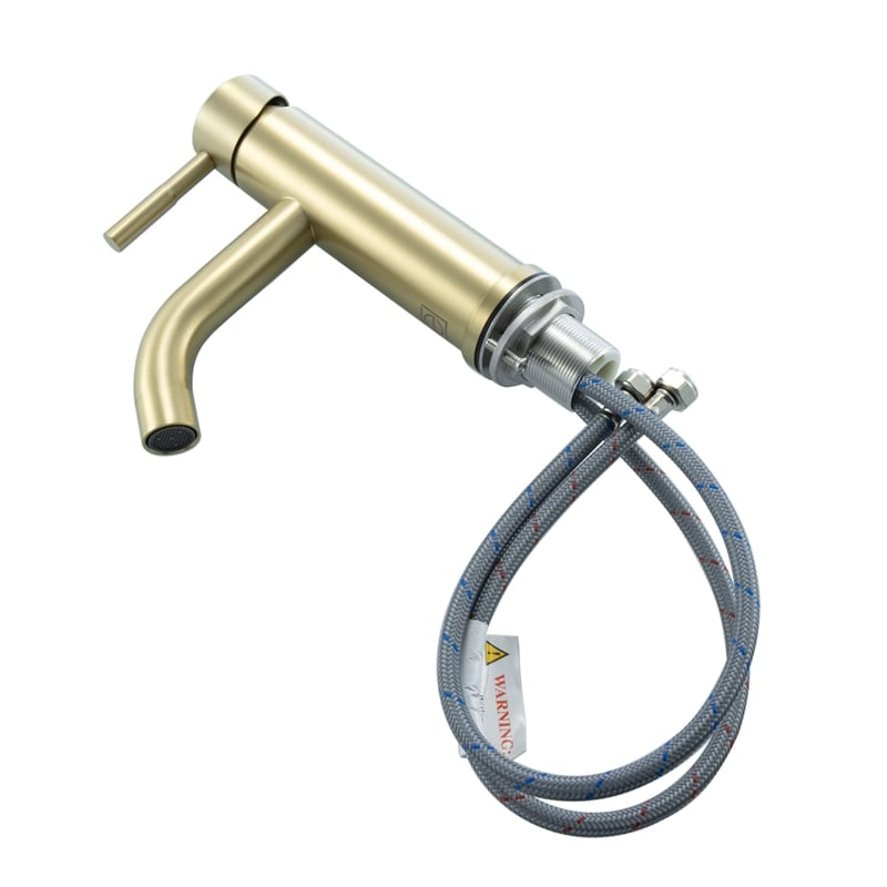 Pemberly Row Stainless Steel Bathroom Faucet in Brushed Gold