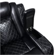Pemberly Row 3-Pc Black Faux Leather Reclining Living Room Set