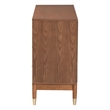 Pemberly Row Mid-Century 6-Drawer Wood Dresser in Ash Walnut