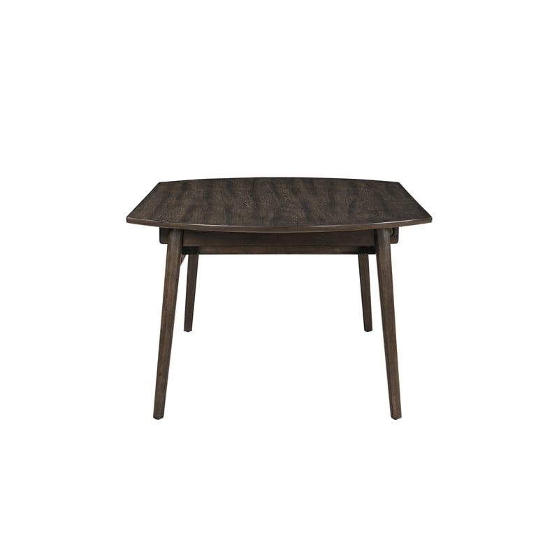 Pemberly Row 7-Piece Mid-Century Wood Round Dining Set with Leaf Table