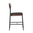 Pemberly Row Counter Stool Espresso Faux Leather Steel Frame 25