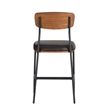 Pemberly Row Counter Stool Espresso Faux Leather Steel Frame 25