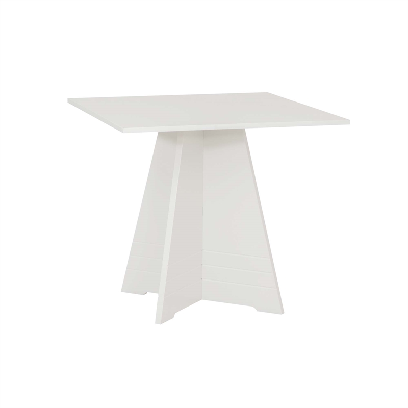 Pemberly Row 3-Piece Storage Nook Set with Bench and Table in White
