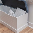 Pemberly Row 3-Piece Storage Nook Set with Bench and Table in White